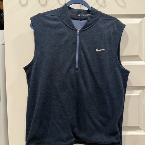 Nike Tiger Woods Collection Blue Pullover Golf Vest Mens Medium - Picture 1 of 4